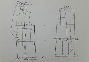 3. 숄칼라 페플럼 재킷-몸판