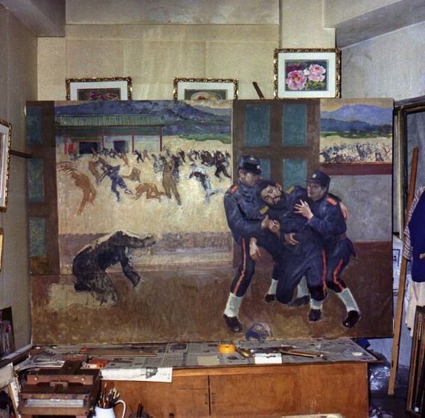 파일:민족기록화 작품 박기태-박승환의자결순국 스케치2.jpg