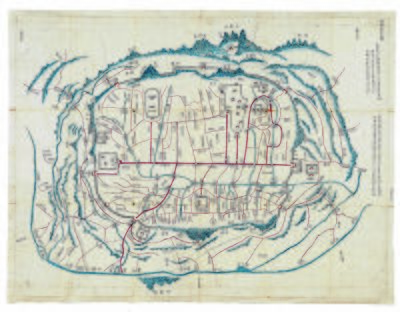 <조선성시도(朝鮮城市圖)>. 66 x 86㎝ 서울역사박물관 소장, 유물번호 서울역사013171