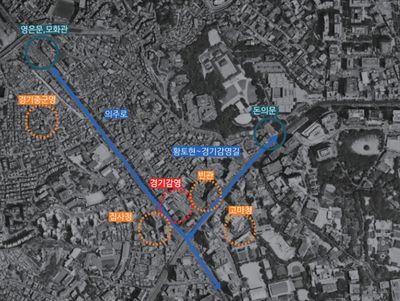 위성사진에 표현한 경기감영 권역 위치.jpeg