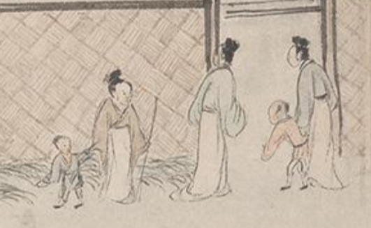 파일:桃源问津图어린애를동반한여인 하인.png