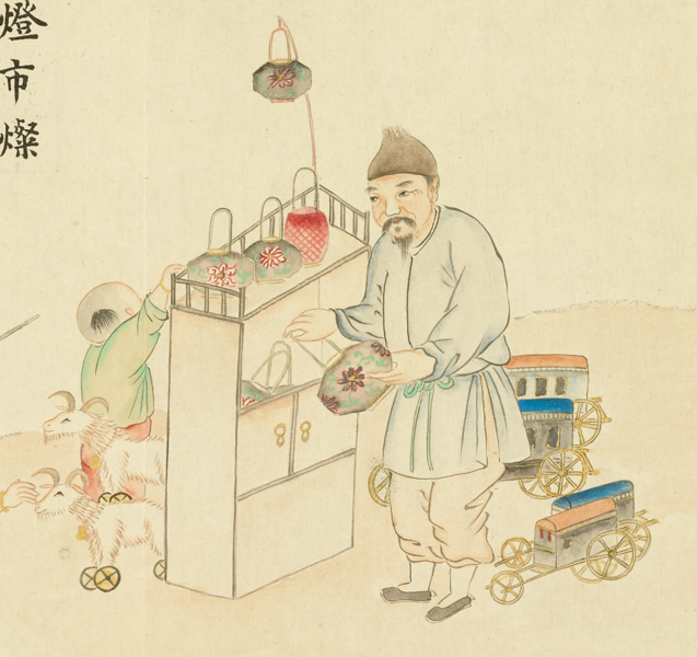 파일:원소절-차전등시-등롱, 인형, 매매활동.png