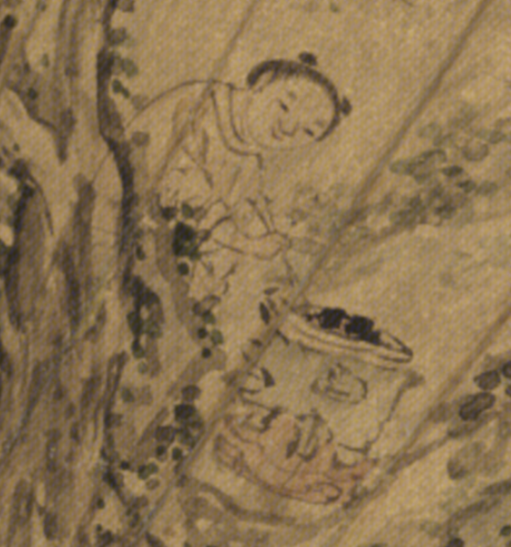 파일:桃林清话图扇（도림청화도선） 음식을 조리하는 아이.png