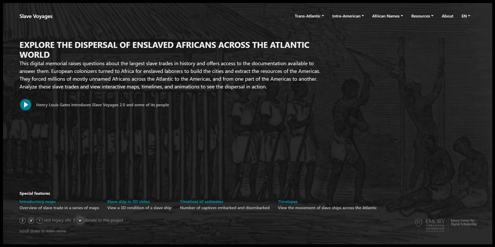 Slave Voyages 웹사이트 가기